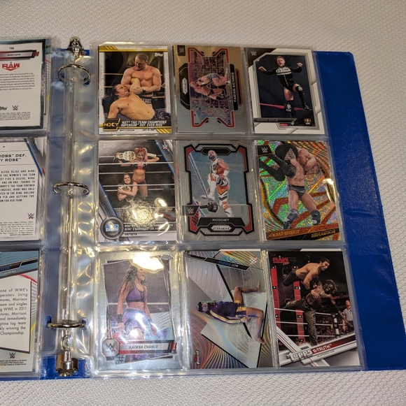 wwe trading card binder WWE Wrestling Trading Cards Binder Collection 🏆 100 WWE Wrestling Card Lot